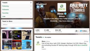 Xbox Twitter profile