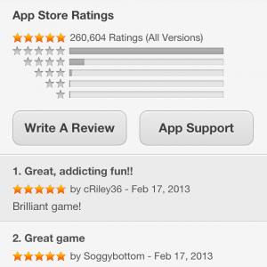 Positive app review