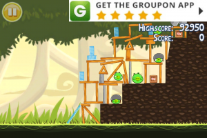 In game advertising on Angry Birds