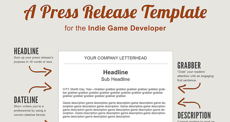 A Press Release Template Perfect for the Indie Game Developer